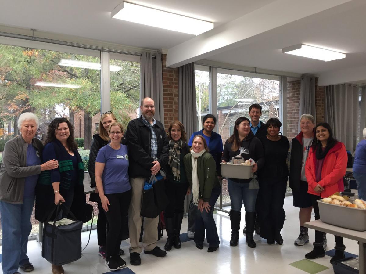 volunteers heading out to deliver meals